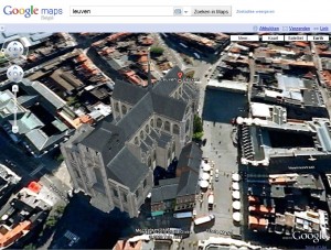 Leuvenop Google Earth