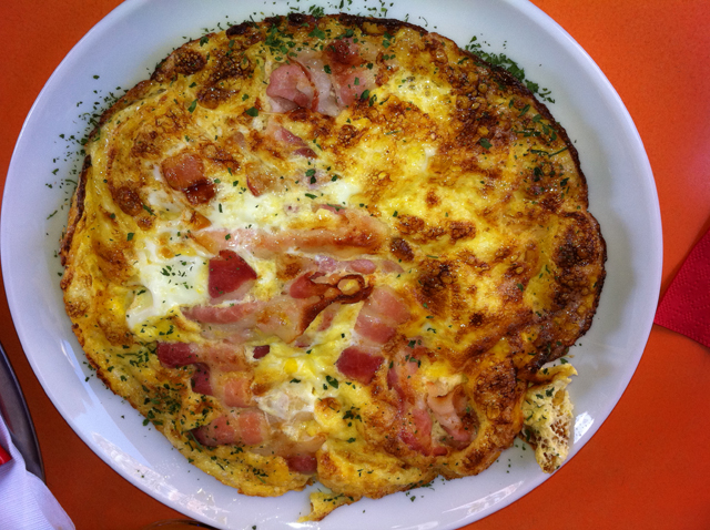 omelet met spek