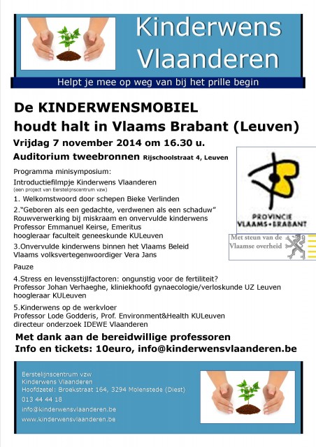 Aankondiging mini-symposium Kinderwens Leuven